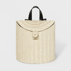 A New Day Women's Straw Basket Backpack